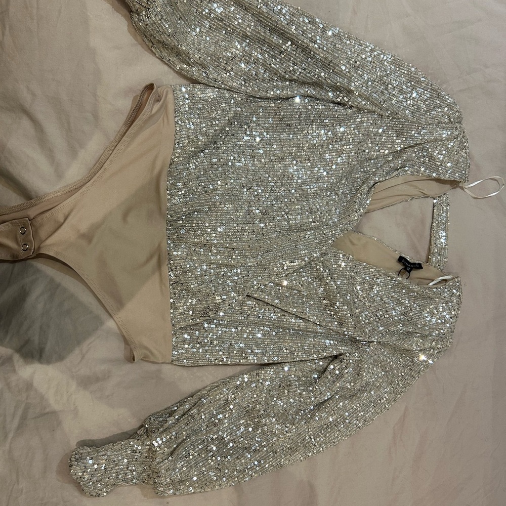 Dynamite Gold Sequin Bodysuit